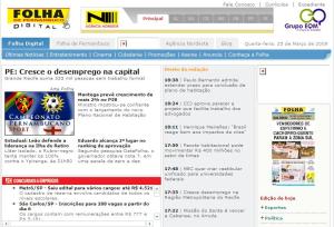 Folha de Pernambuco Digital parou no tempo